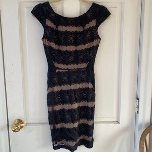 Black lace bodycon mini dress